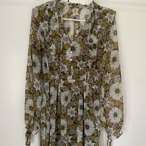 Lost + Wander floral print dress, slip included size M